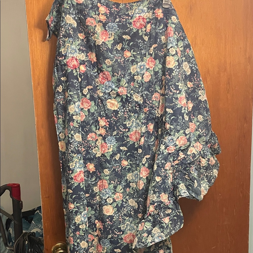 Floral Blue Curtains